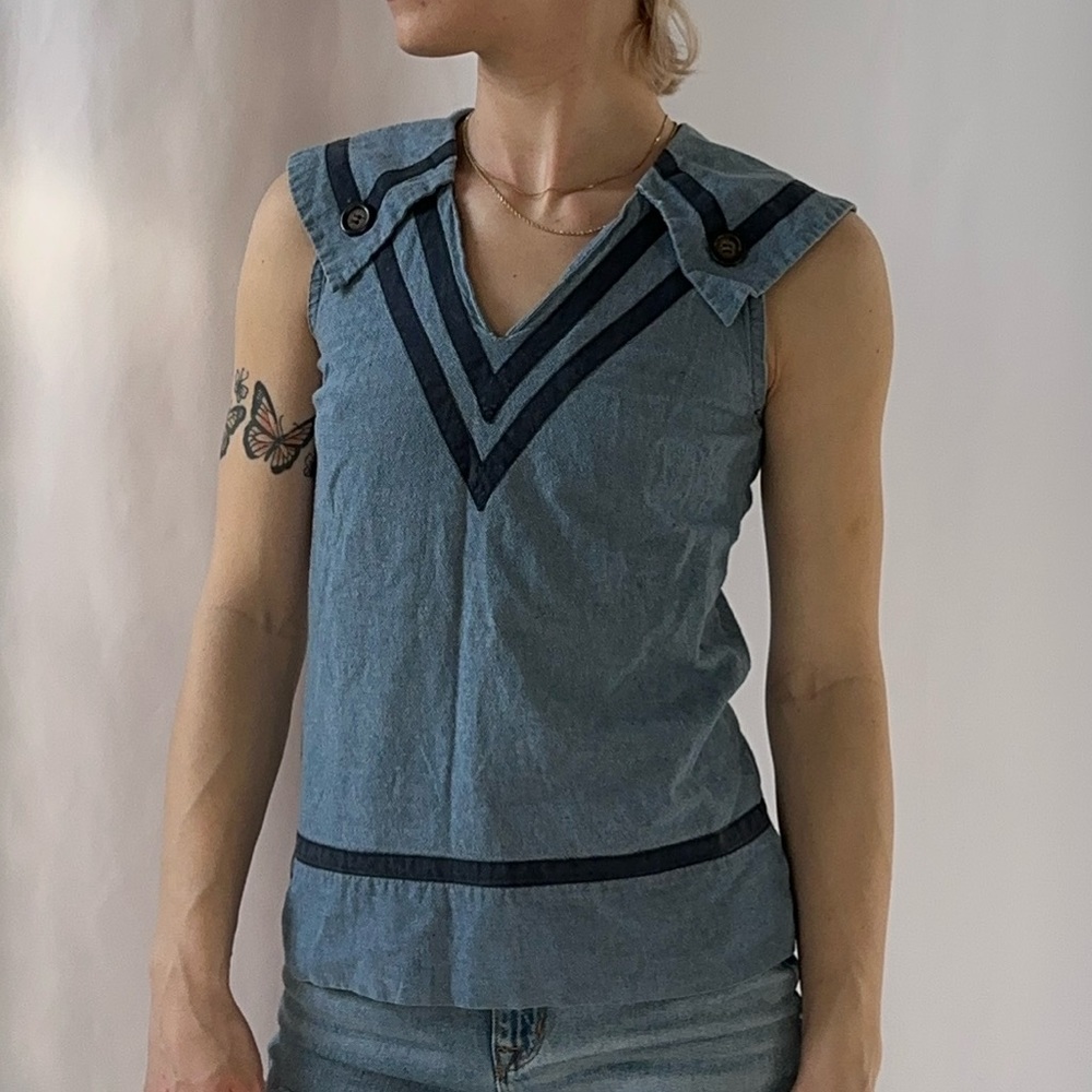Dear creature blue blouse